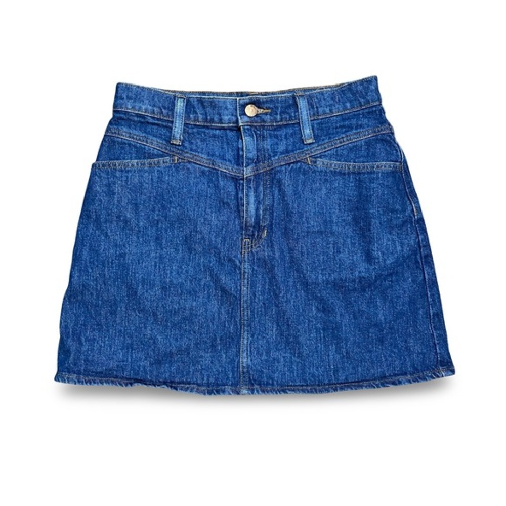 Madewell Denim A-Line Mini‎ Skirt Stretch Blue Womens Size 26